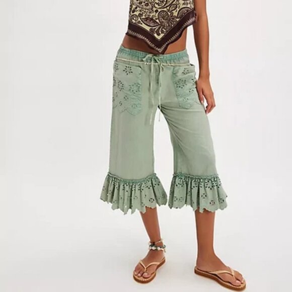Free People Washed Perla Bloomers Pants XS - Picture 1 of 9